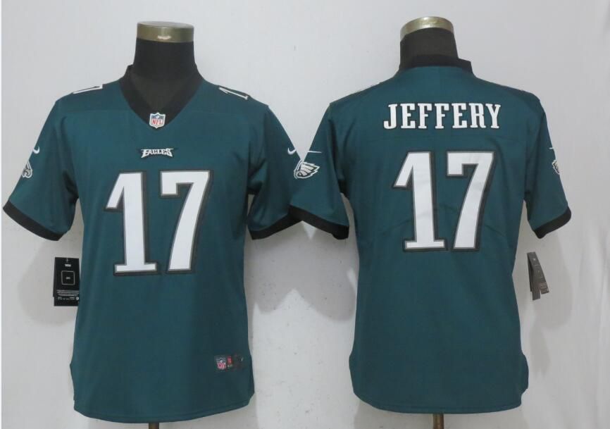 Women Philadelphia Eagles 17 Jeffery Green Vapor Untouchable Nike Player NFL Jerseys